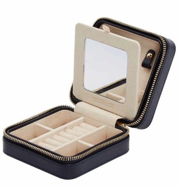WOLF Jewellery Case Maria Zip Small Navy