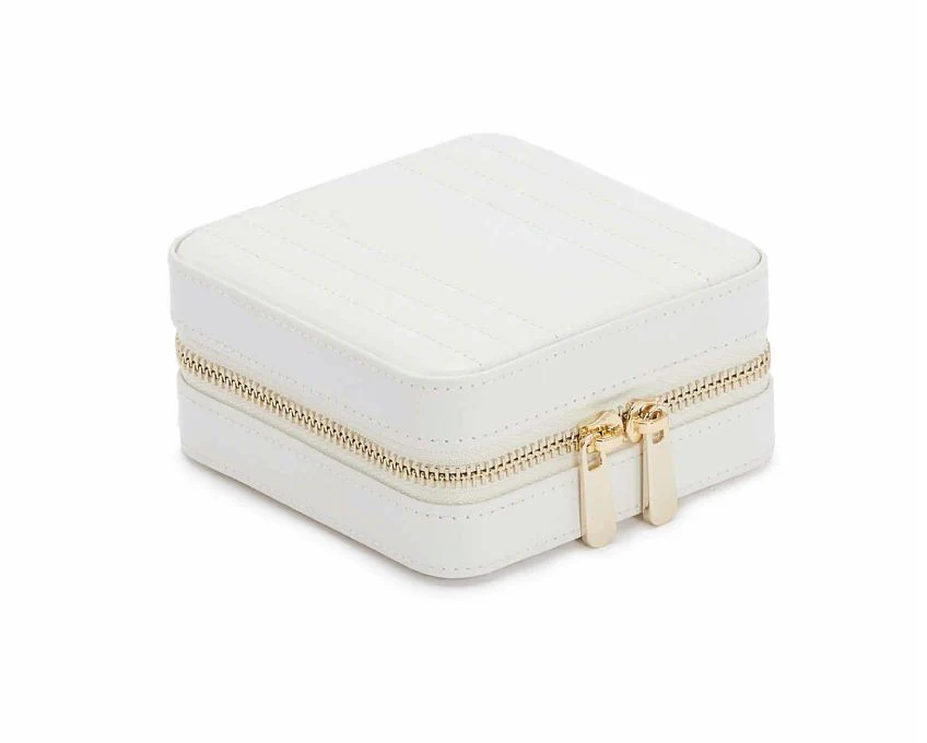 WOLF Jewellery Case Maria Zip Small White - Image 2