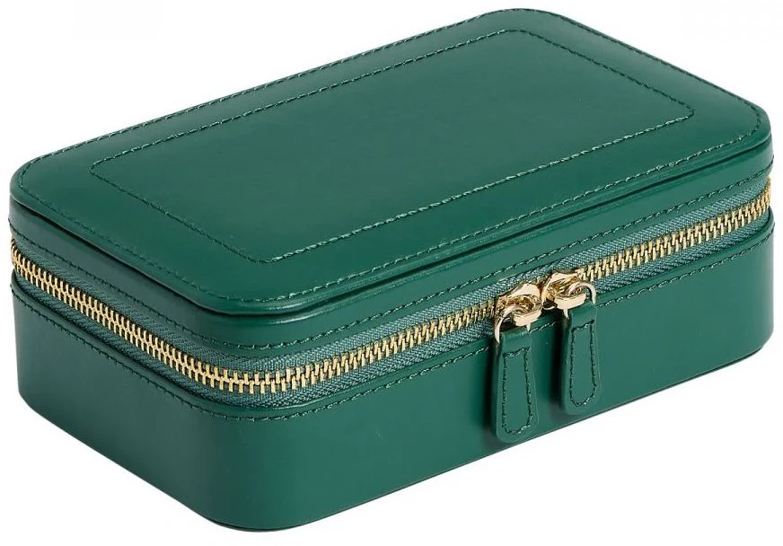 WOLF Jewellery Case Sophia Zip Case Forest Green - Image 2