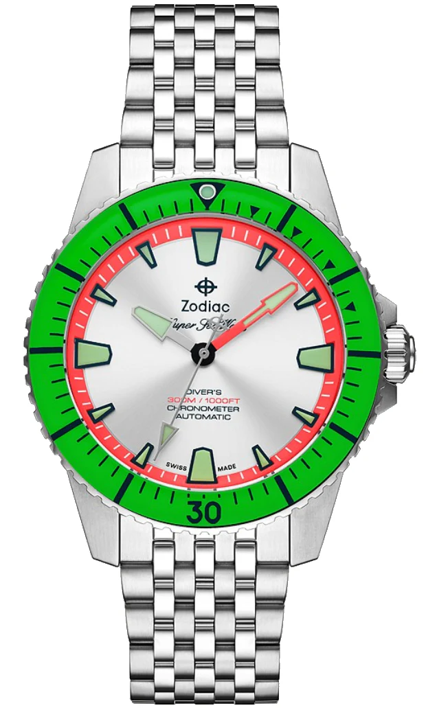 Zodiac Watch Super Sea Wolf Pro Diver Mens